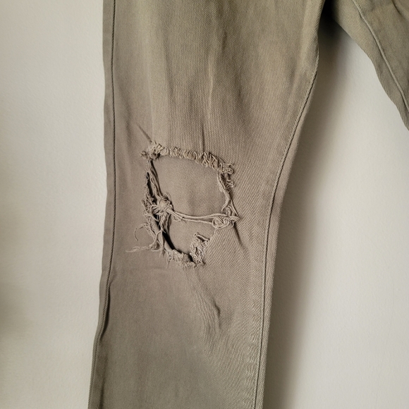 𝅺FOREVER 21 Distressed Straight Jeans for Men in Brown Size 34 - Picture 4 of 9